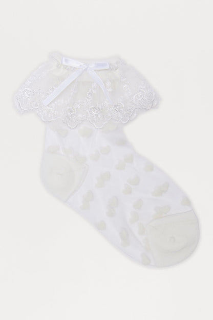Mini Not Your Babydoll Socks - White