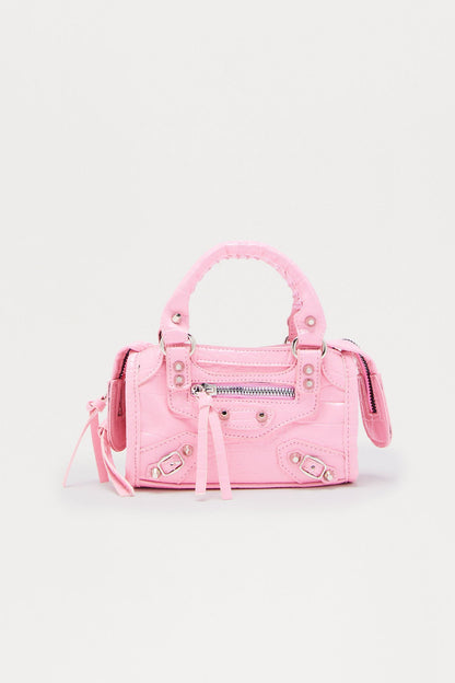 Mini Extravagant Motion Satchel Handbag - Pink