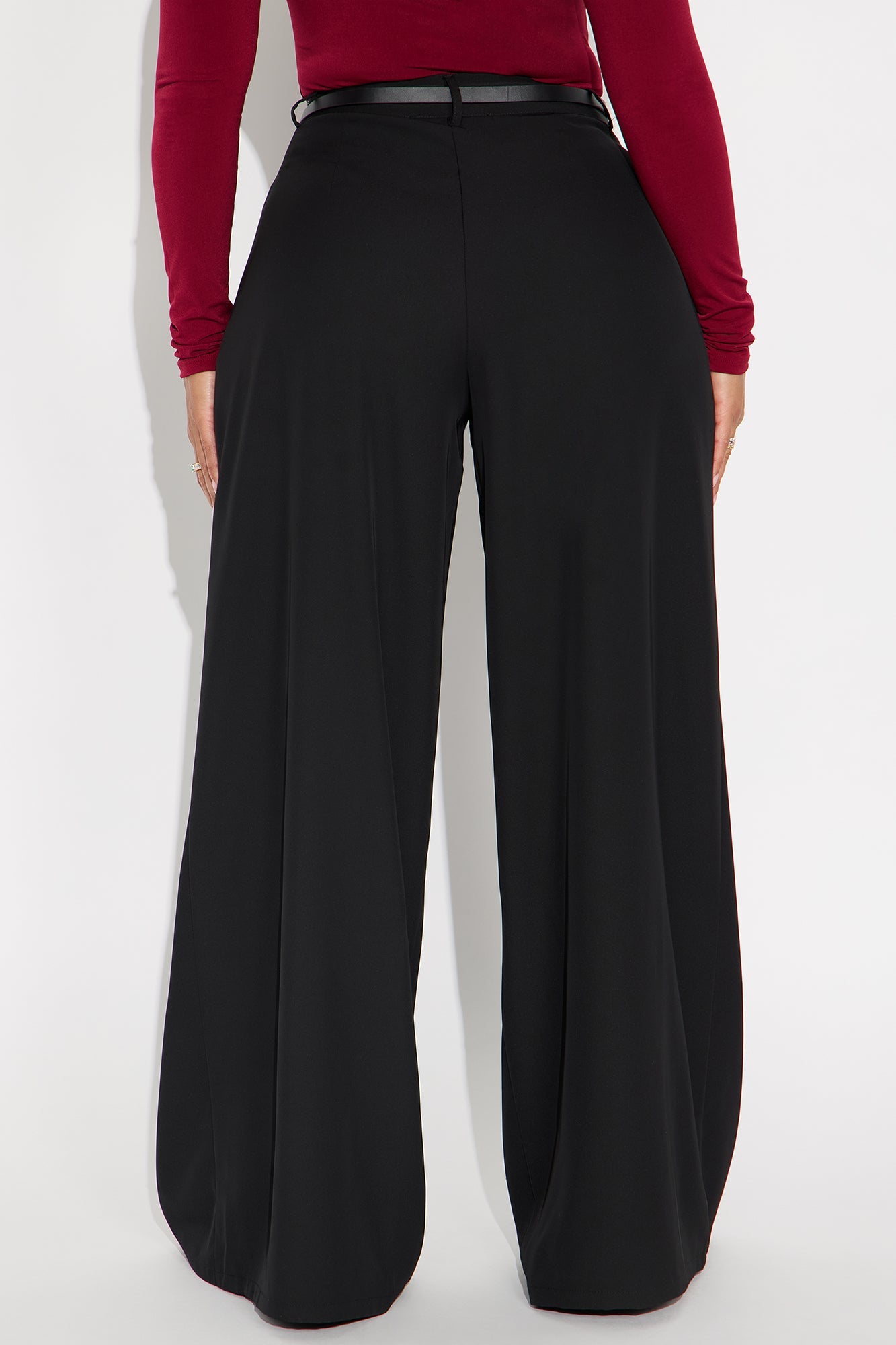 Kaline Belted Wide Leg Pant - Black