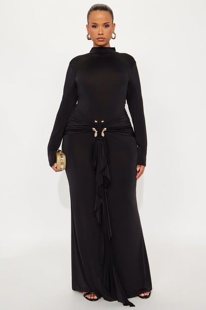 In The Moment Maxi Dress - Black