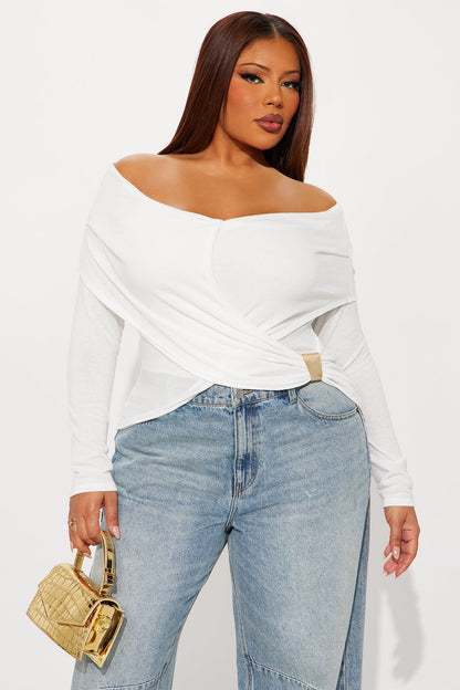 Lovers Takeover Long Sleeve Top - Ivory