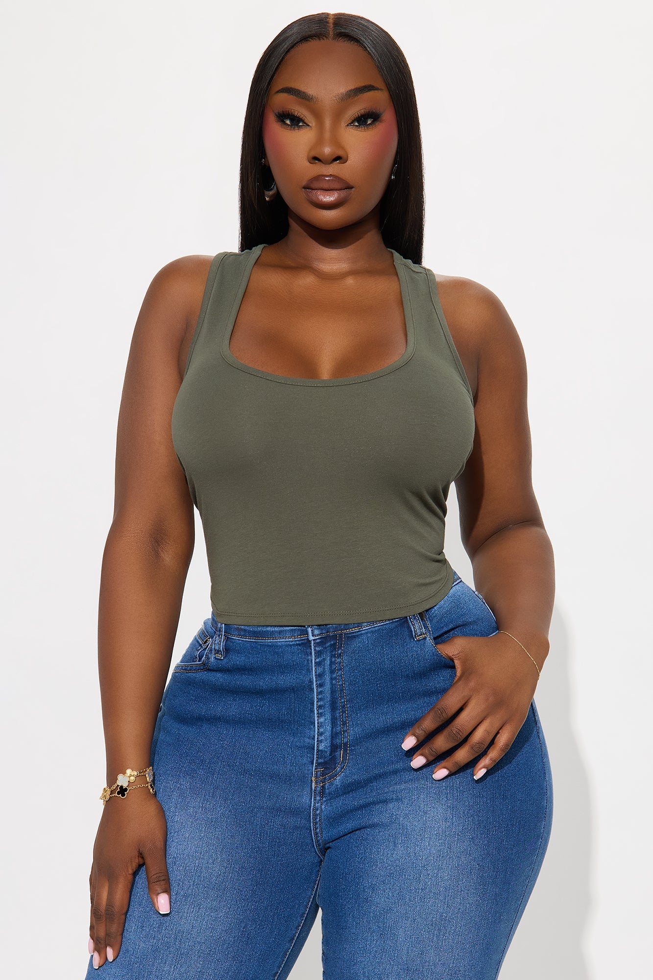 Kendra Crop Top - Olive 1