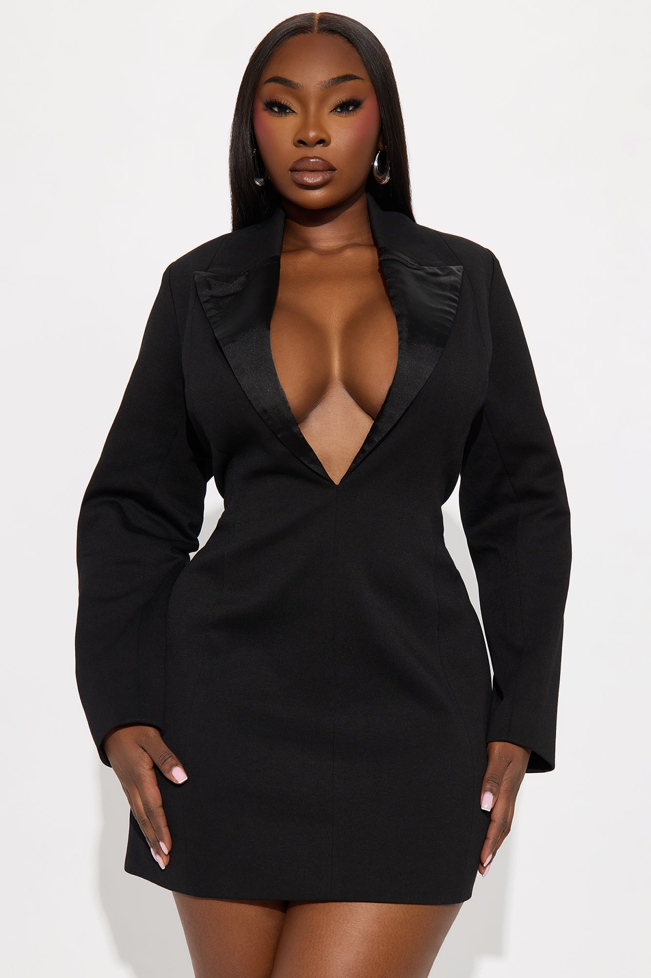 Tall Noemi Micro Mini Blazer Dress - Black