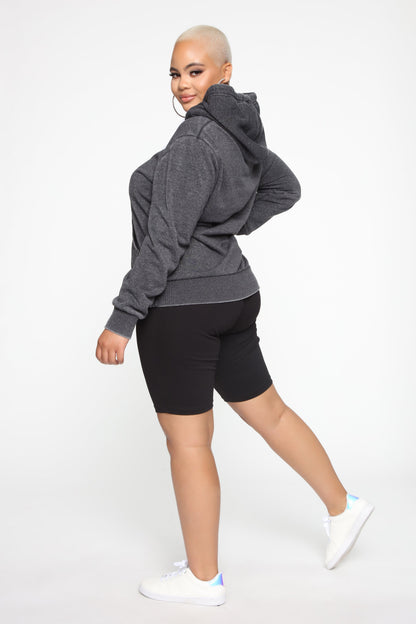 Sweet Dreams Mineral Wash Hoodie - Charcoal