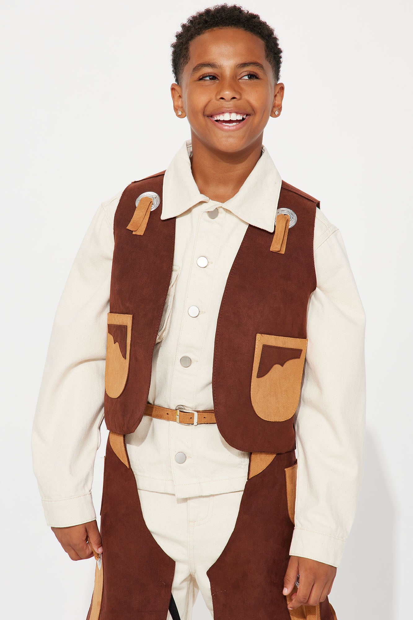 Mini Brown Cowboy Costume - Brown