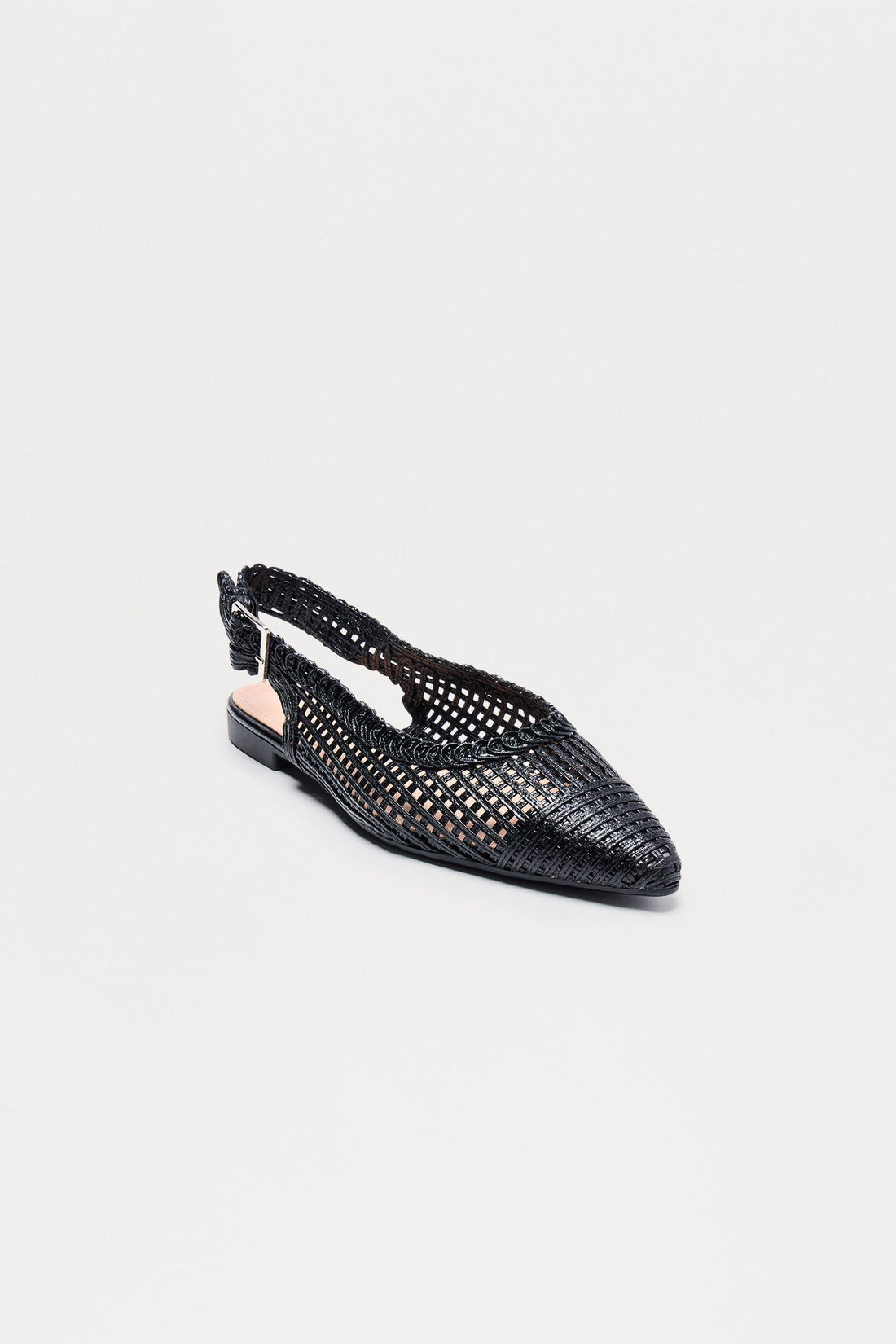 Cosmica Crochet Slingback Flats - Black