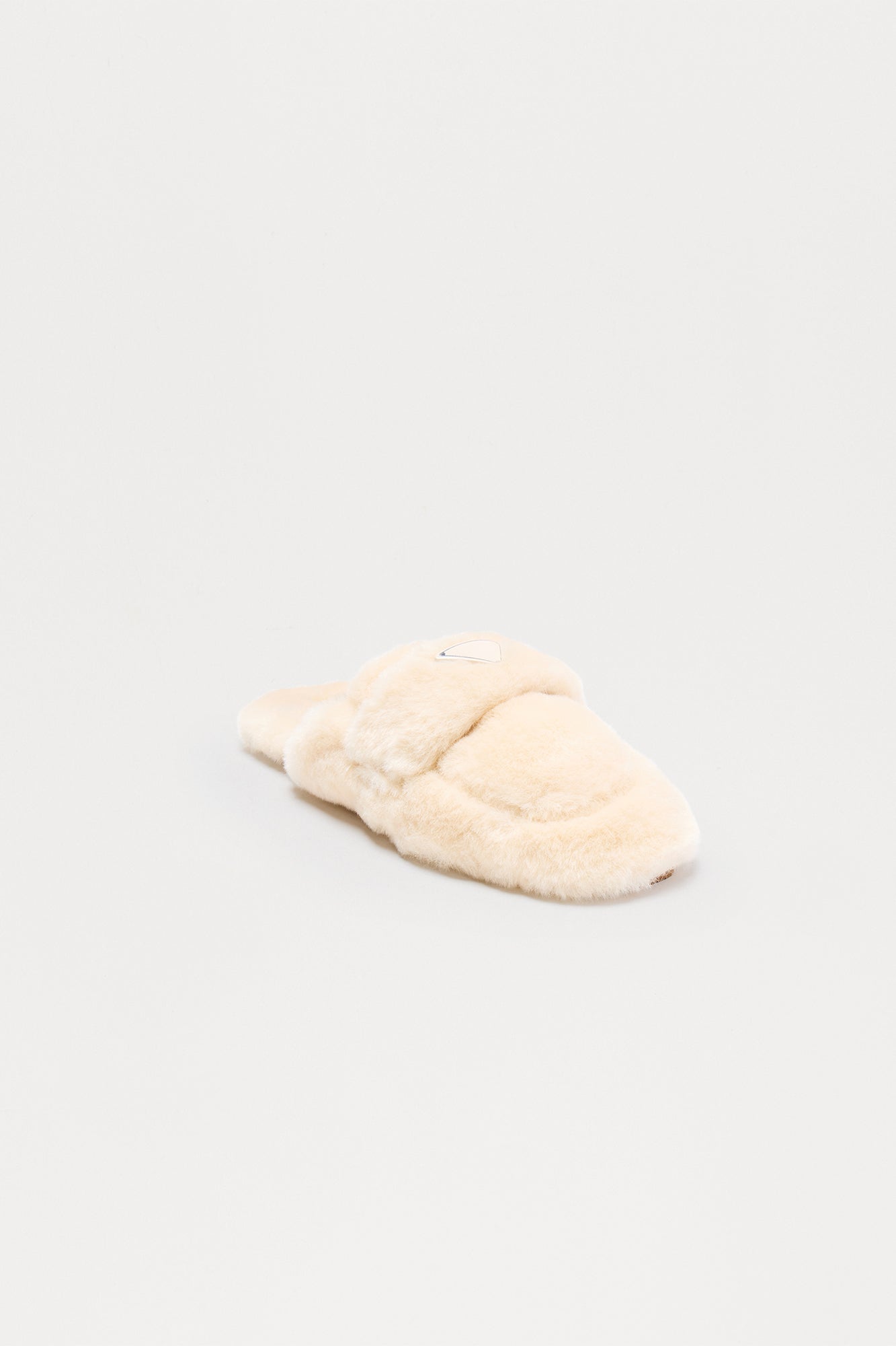 Stasi Faux Fur Slippers - Cream