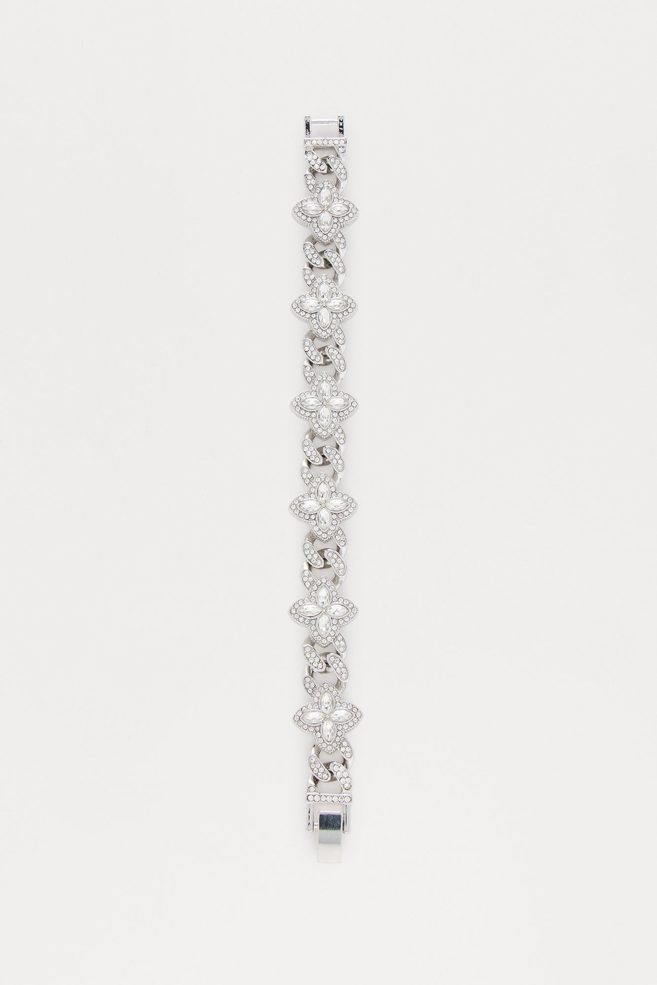 Iced Clover Bracelet - Silver