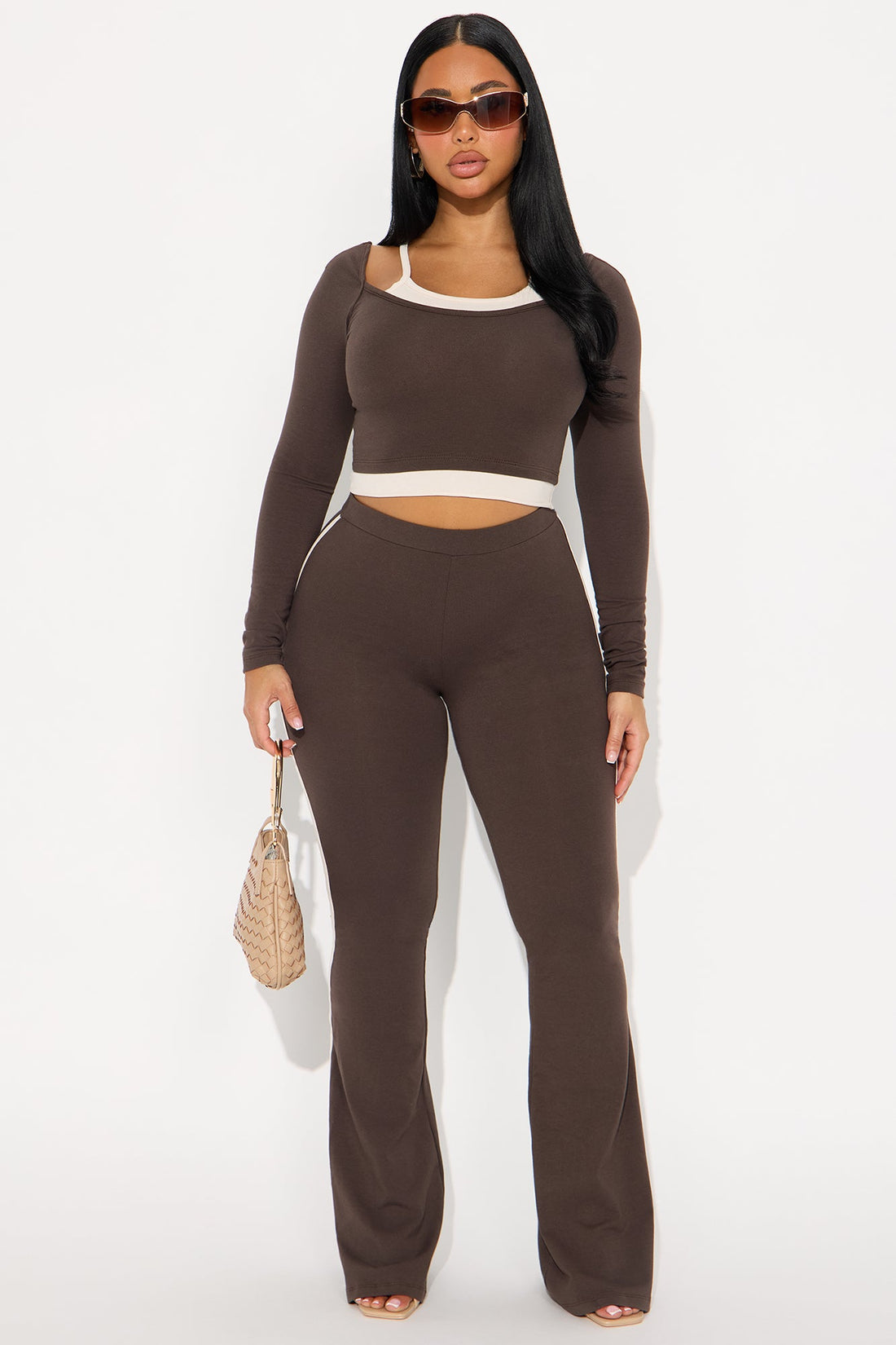 Double Up Pant Set - Brown