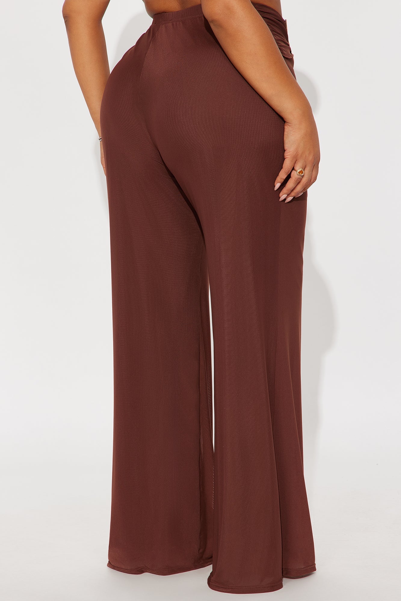 No Set Boundaries Mesh Wide Leg Pant - Brown