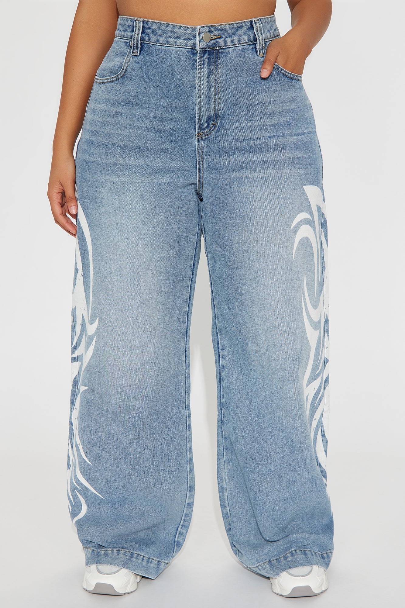 Furiosa Baggy Wide Leg Jeans - Light Wash