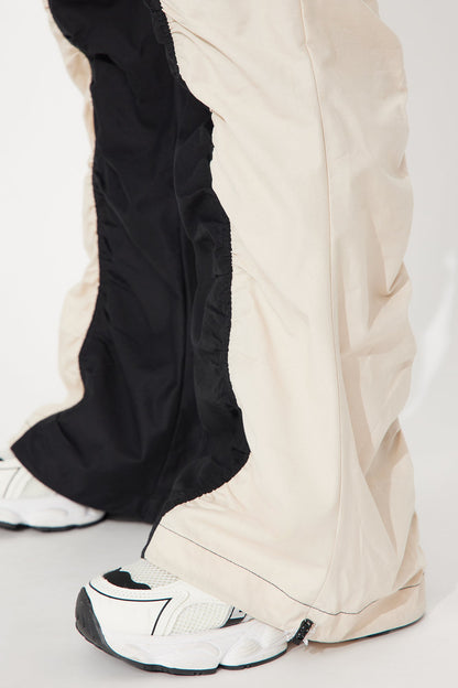 Sarah Wide Leg Colorblock Pants 33 - Black/combo