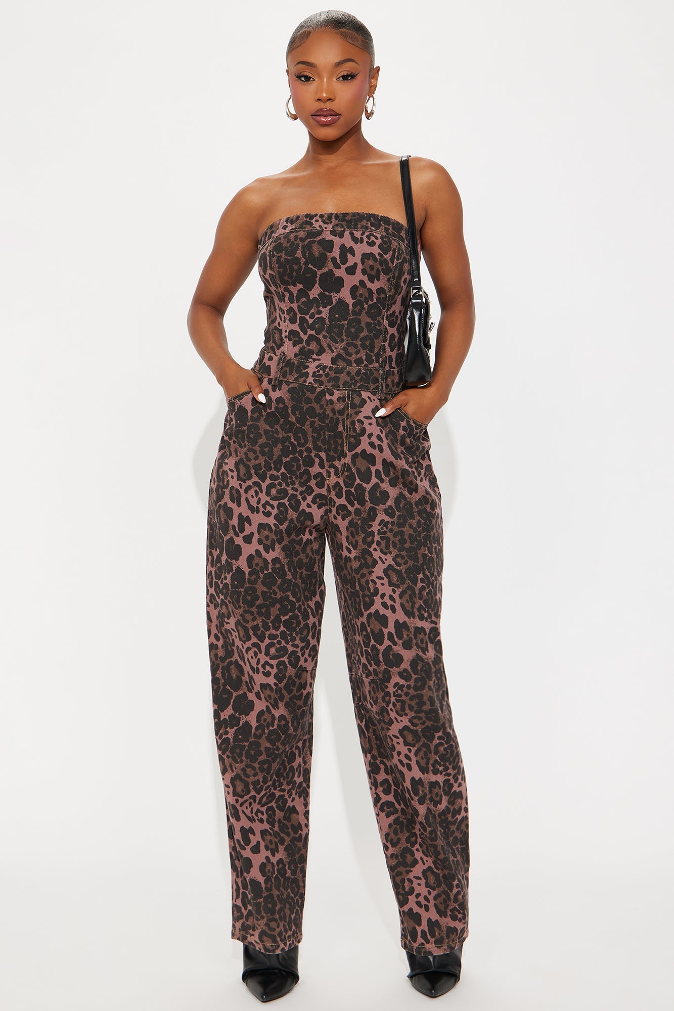 Leigh Barrel Leg Jumpsuit - Rust/combo