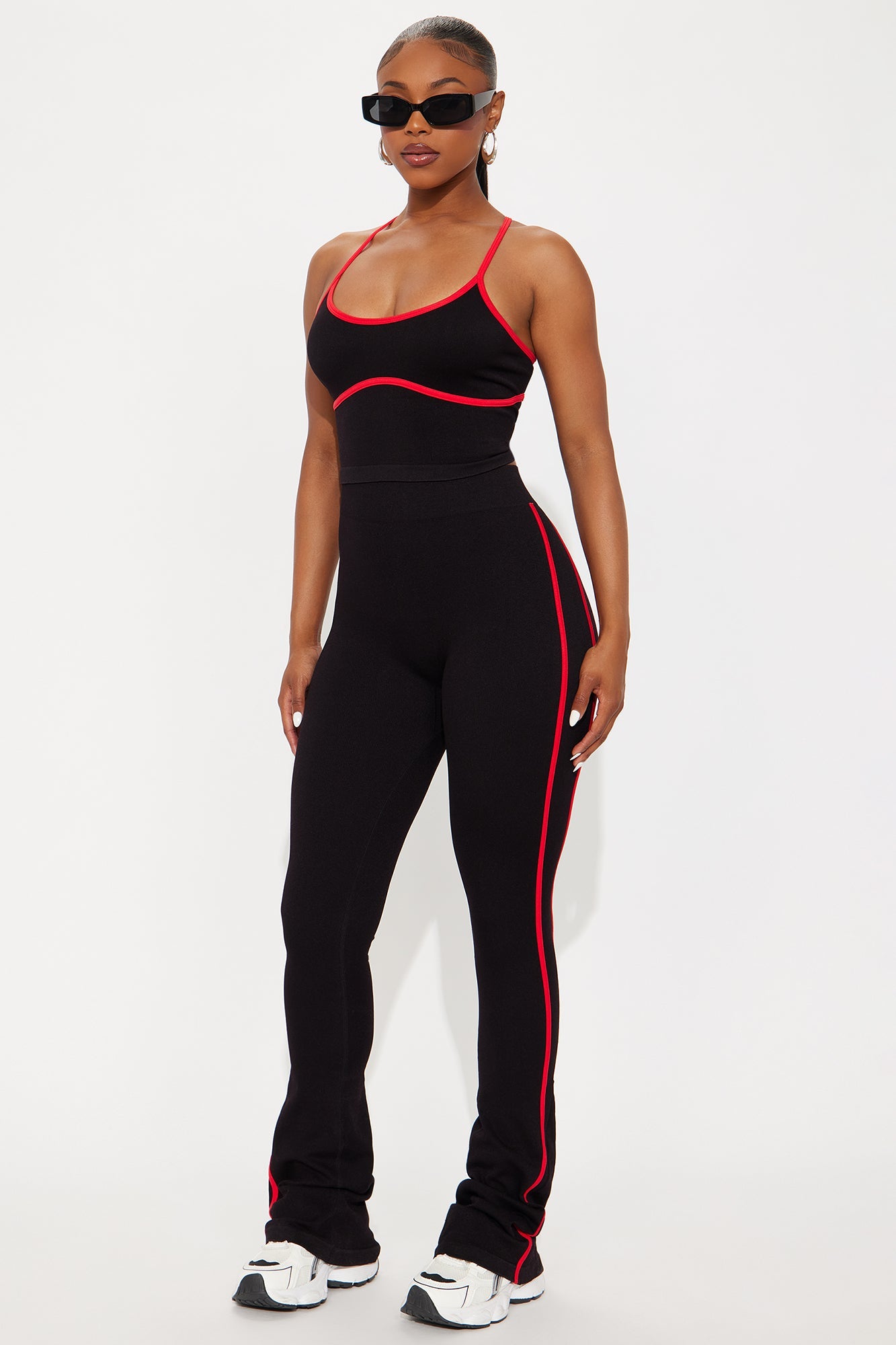 Cross You Heart Seamless Pant Set - Black/combo