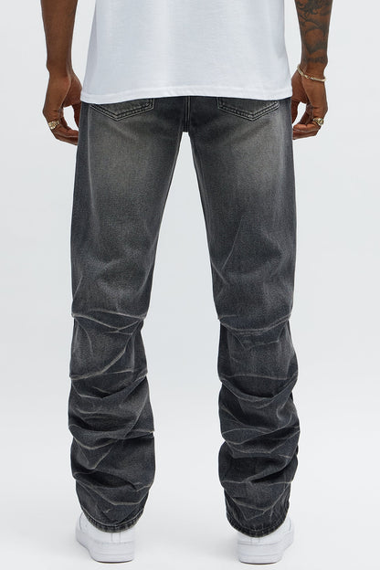 Straight Down The Street Ripped Jeans - Black Wash