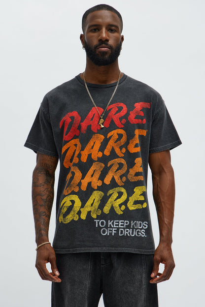 DARE To Keep Kids Off Drugs Short Sleeve Tee - Black Wash