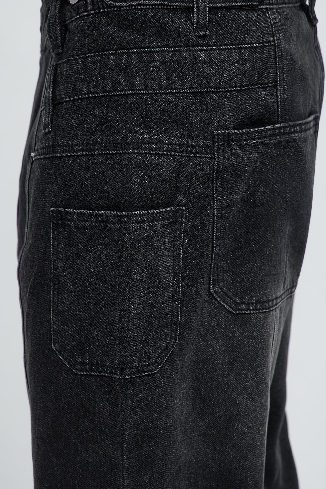 Baggy Crossover Come Again Jean - Black Wash