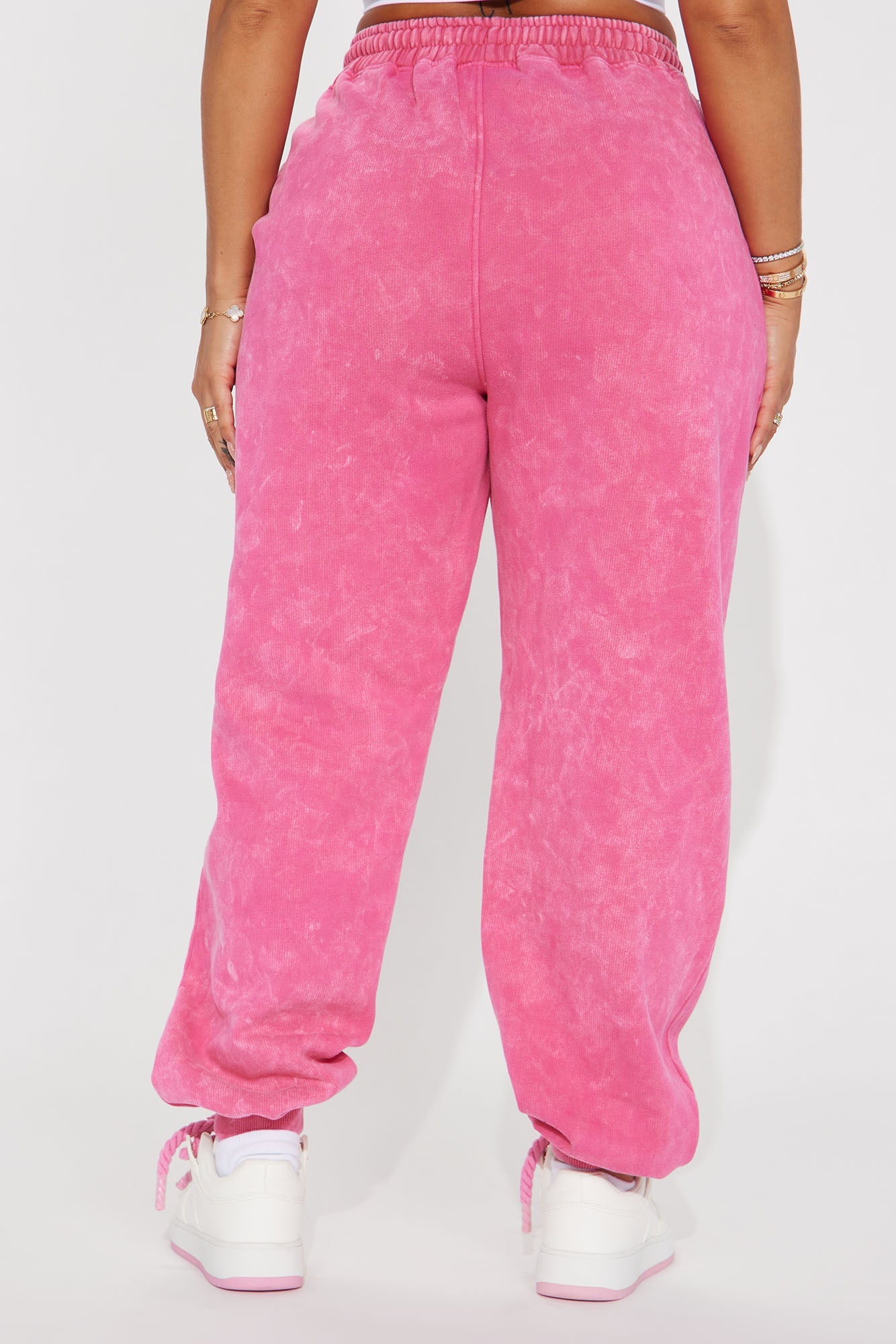 Aaliyah Washed Lounge Jogger - Fuchsia