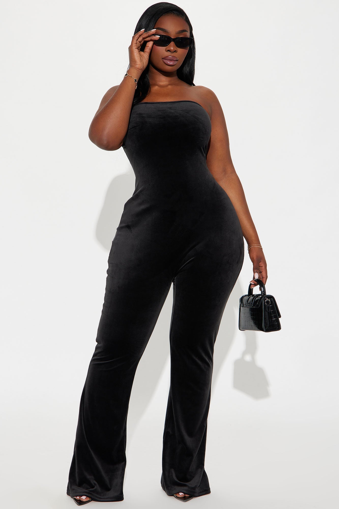 OG It Girl Soft Velour Jumpsuit - Black