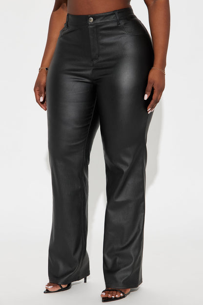 Sammie High Rise Straight Leg Pant - Black