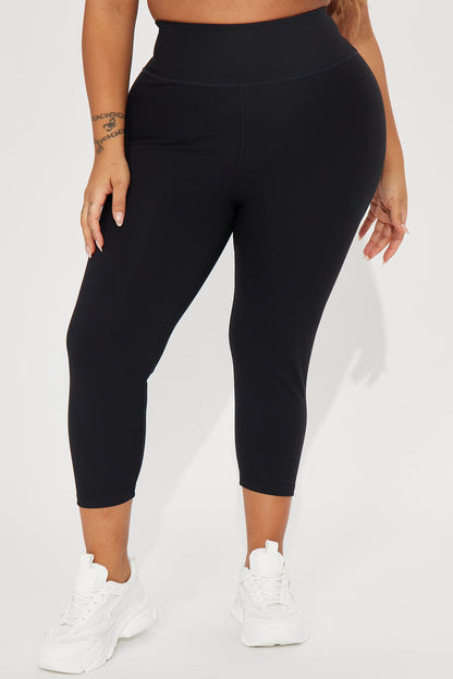 Flexibility Super Soft Capri Active Legging - Black