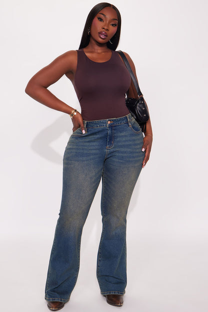 Aimee Double Lined Bodysuit - Chocolate