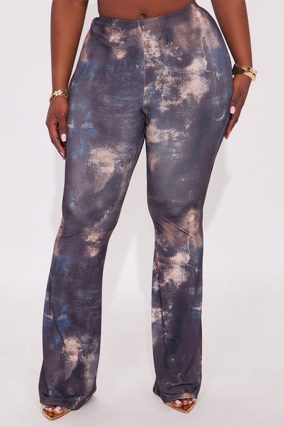 Azani High Rise Flare Leg Pant 33 - Brown/combo