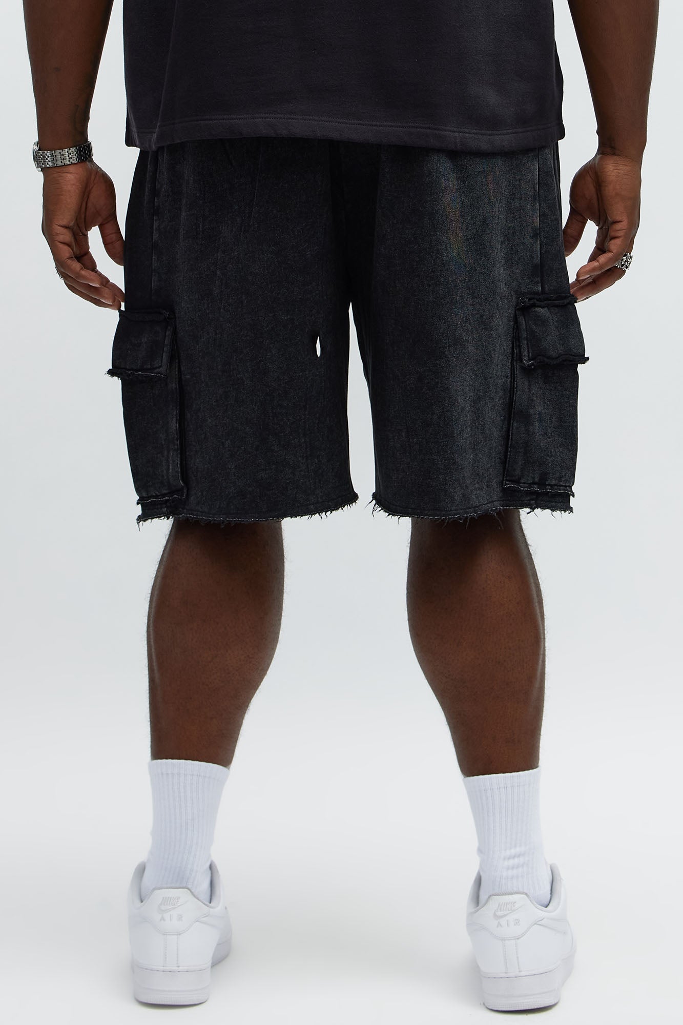 Cargo Baggy Sweatshort - Black