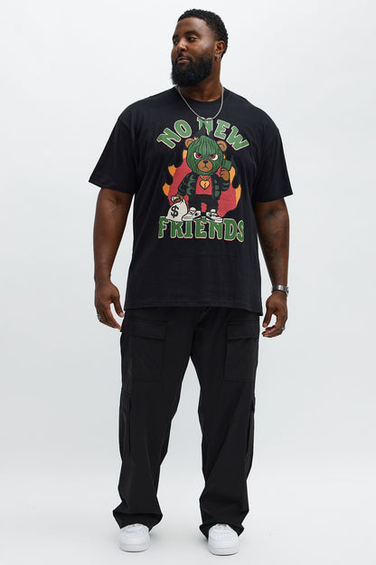 No New Friends Just New Money Short Sleeve Tee - Black