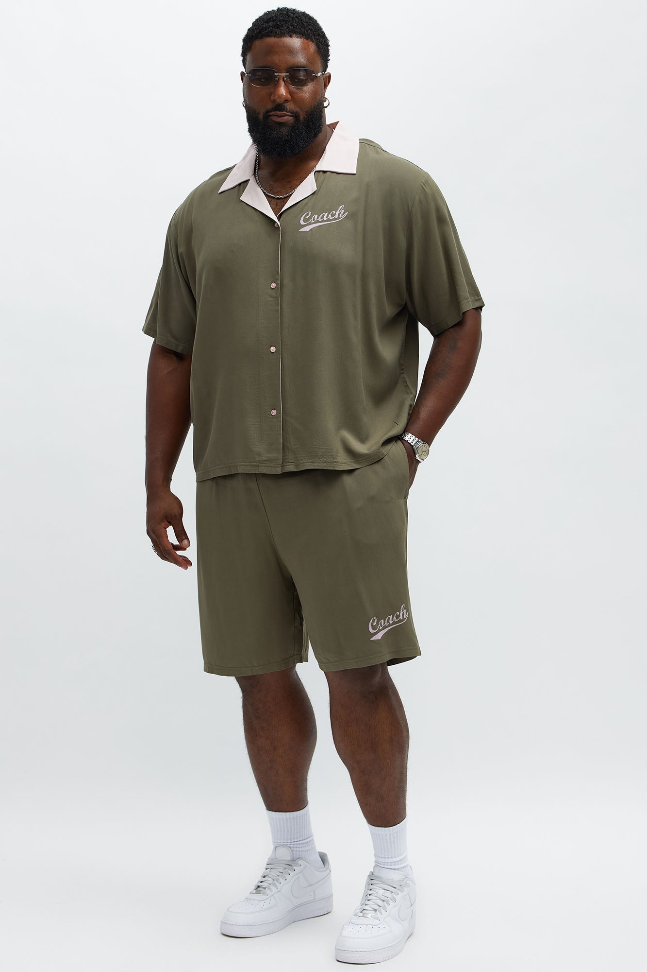 Relaxed Coach Shorts - Brown/combo