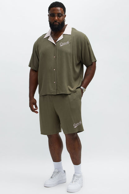 Relaxed Coach Shorts - Brown/combo