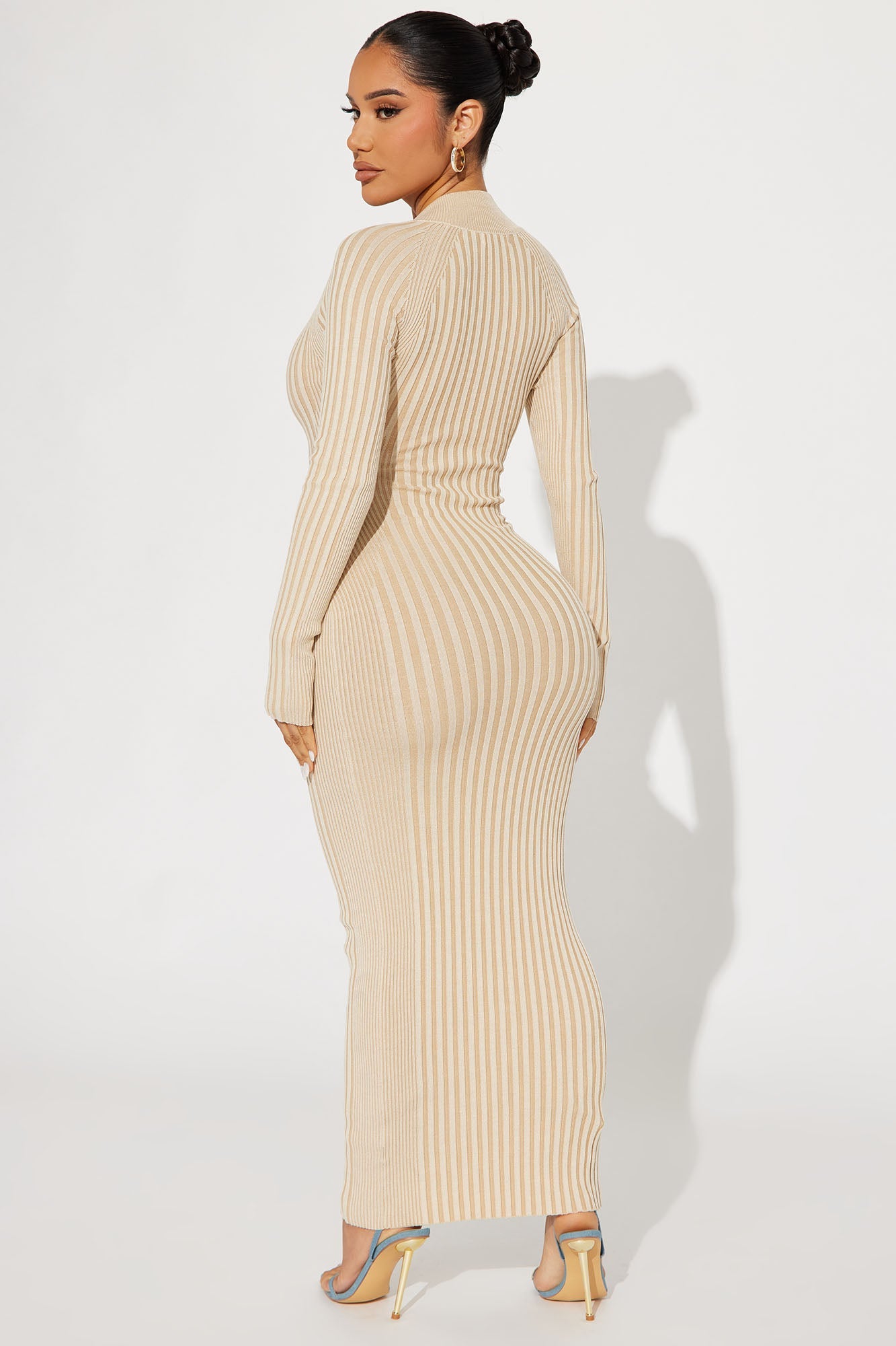 Keeping You Warm Sweater Maxi Dress - Cream