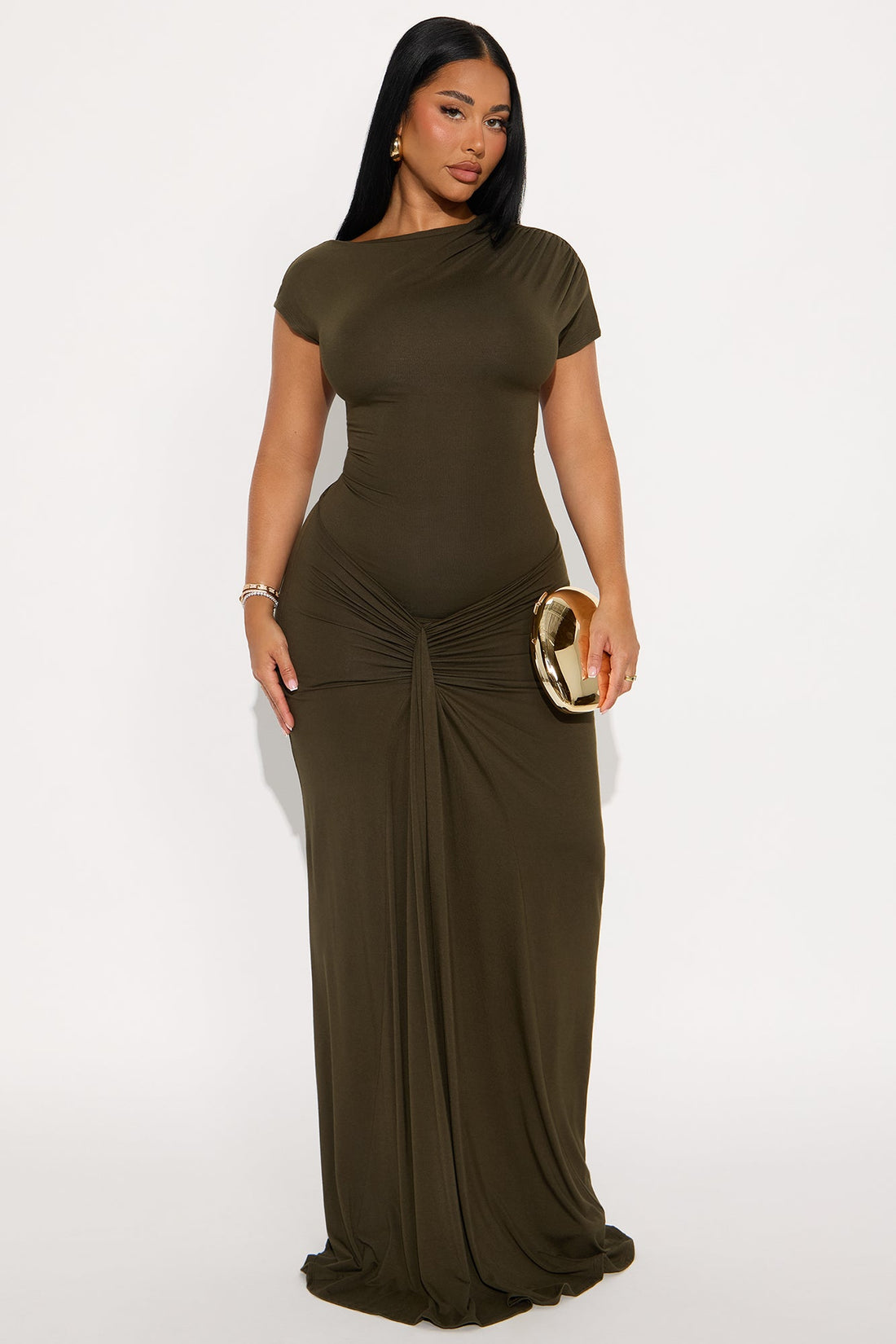 Feels Like Karma Maxi Dress - Olive