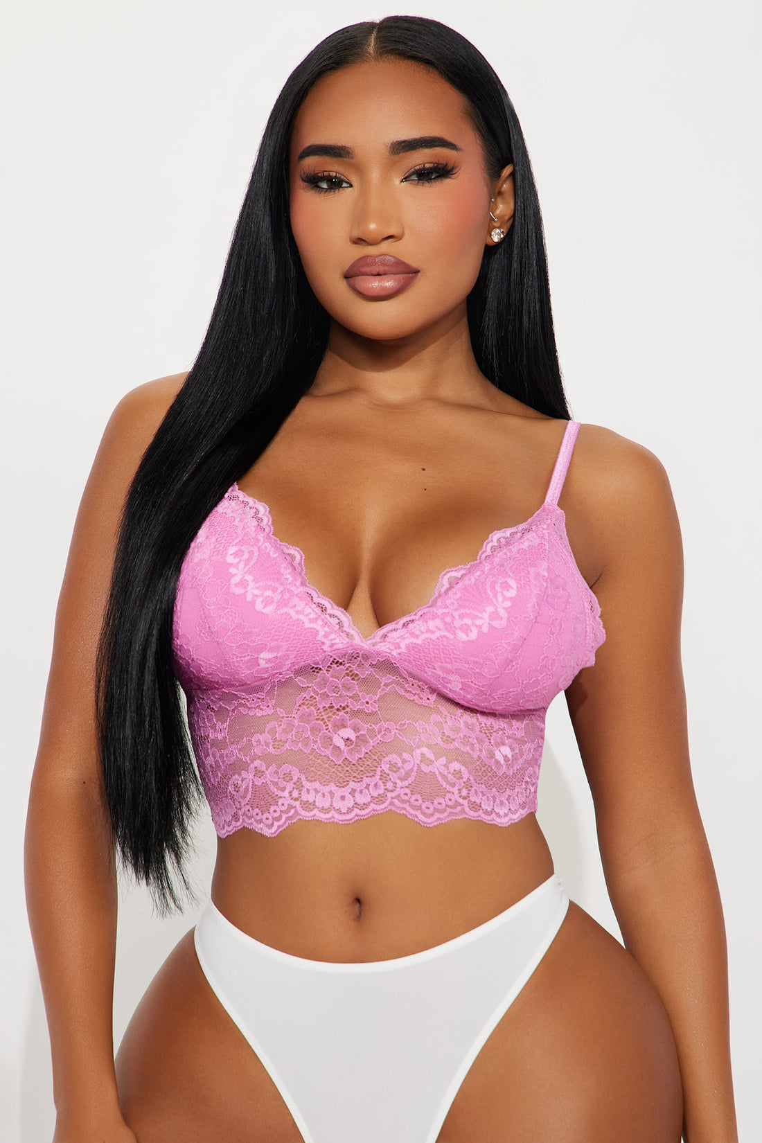 Lace Bralette Top - Pink