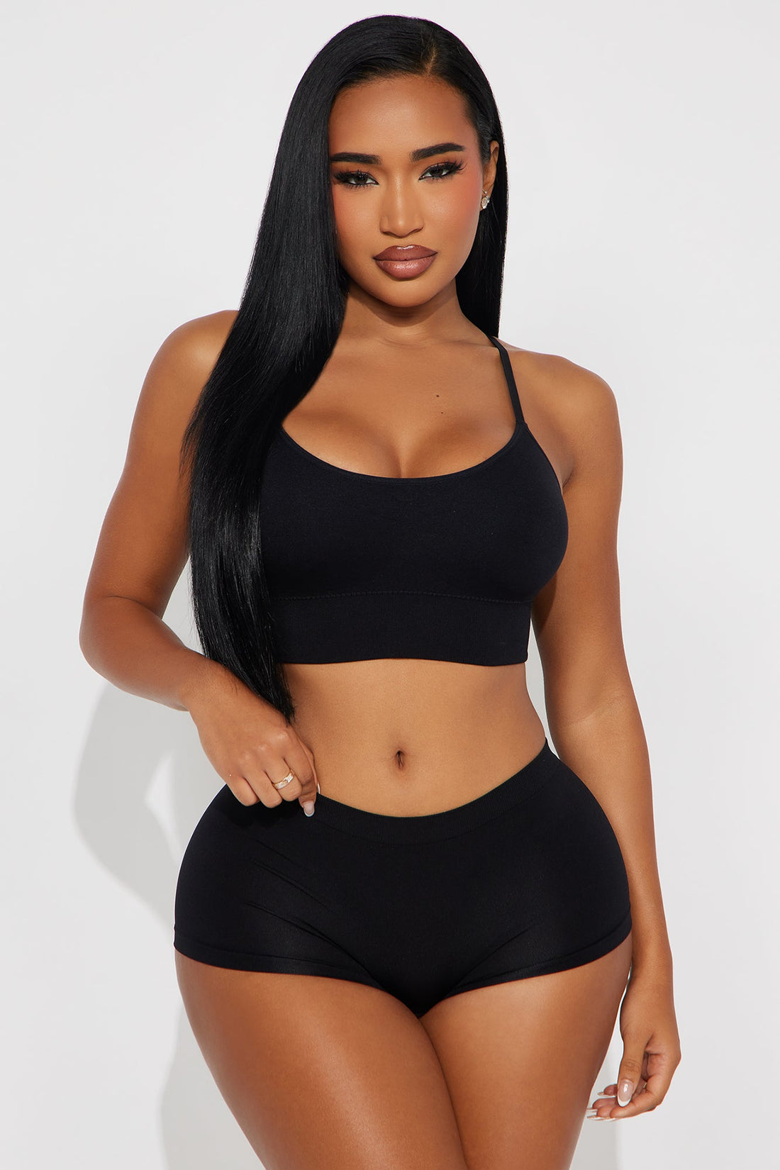 Smooth And Ready Seamless Cami Bralette - Black