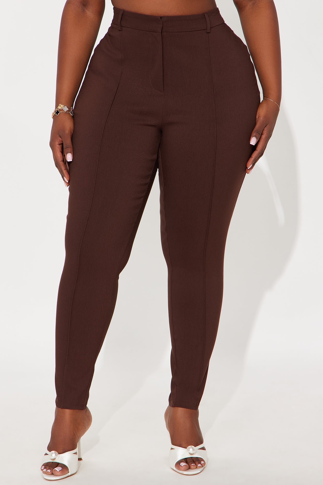 Raise The Bar Skinny Trouser - Chocolate
