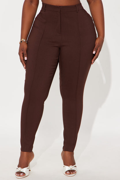 Raise The Bar Skinny Trouser - Chocolate