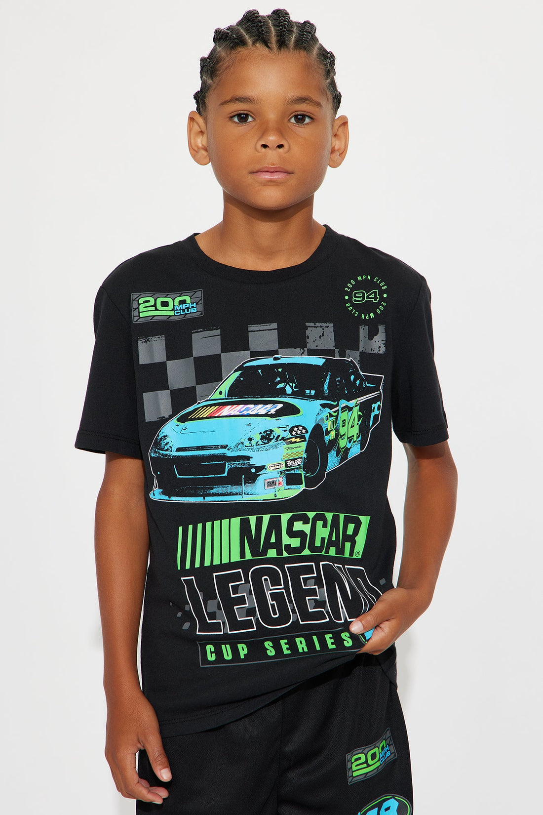 Mini Nascar Legend Tee And Short Set - Black