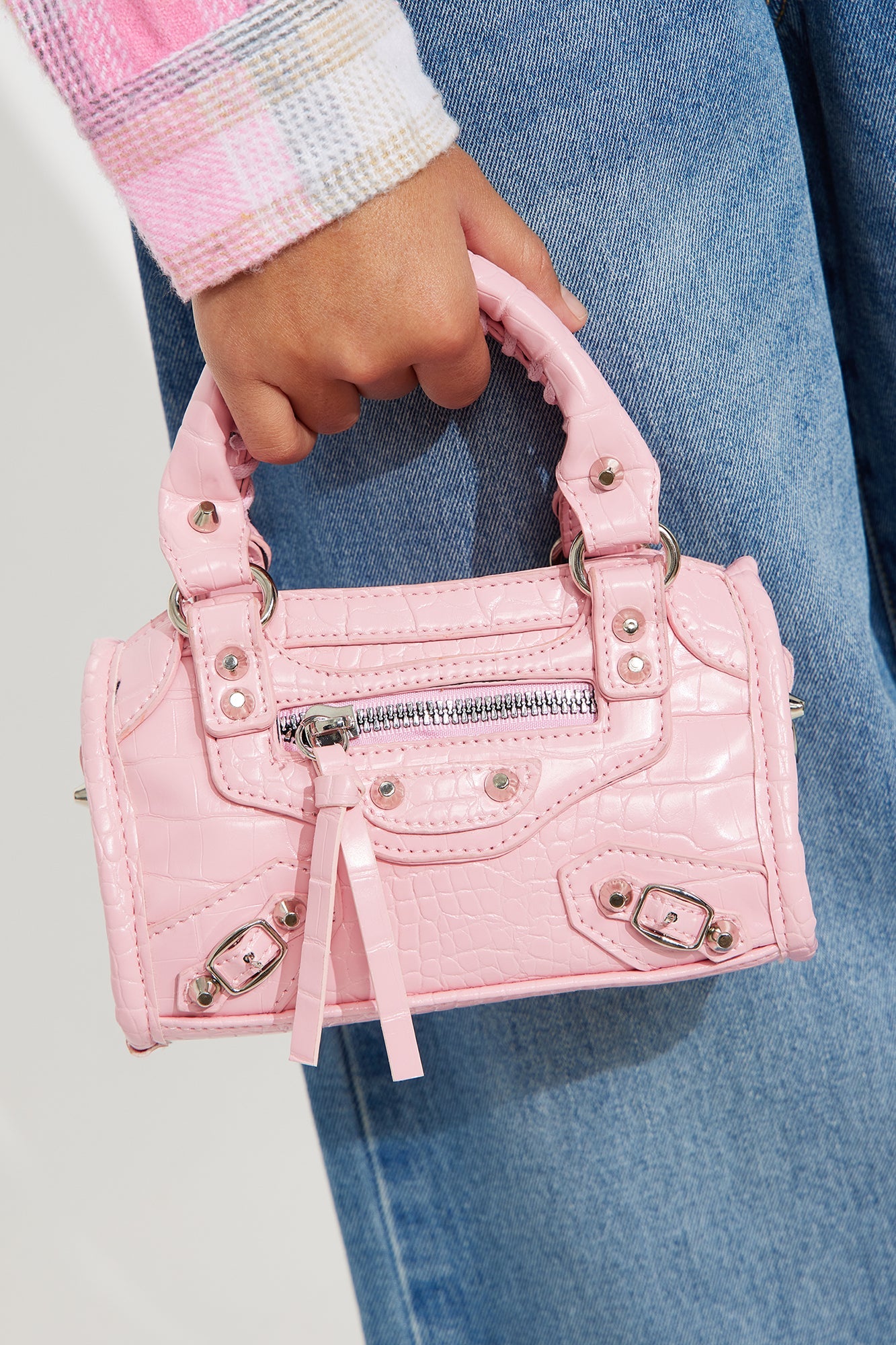 Mini Extravagant Motion Satchel Handbag - Pink