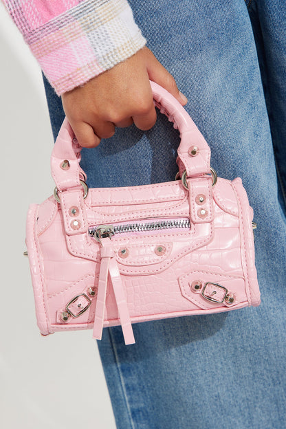 Mini Extravagant Motion Satchel Handbag - Pink