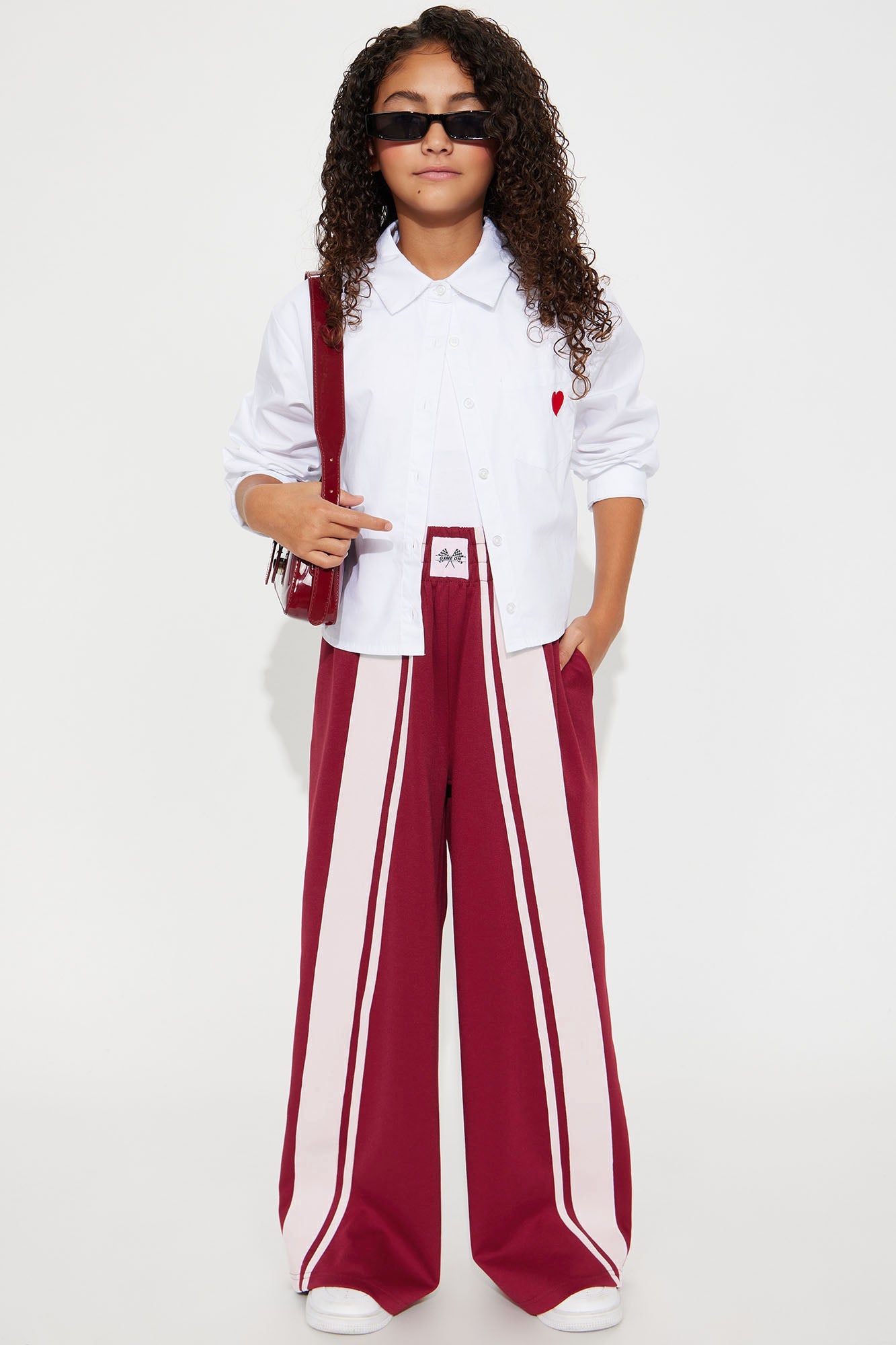 Mini Leyla Boxer Pant - Burgundy