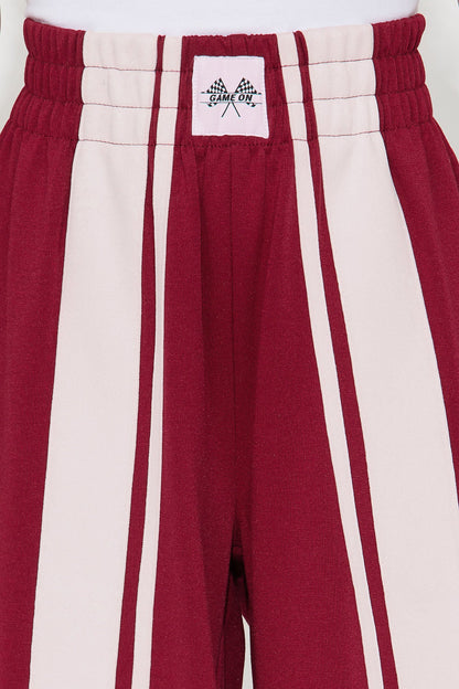 Mini Leyla Boxer Pant - Burgundy