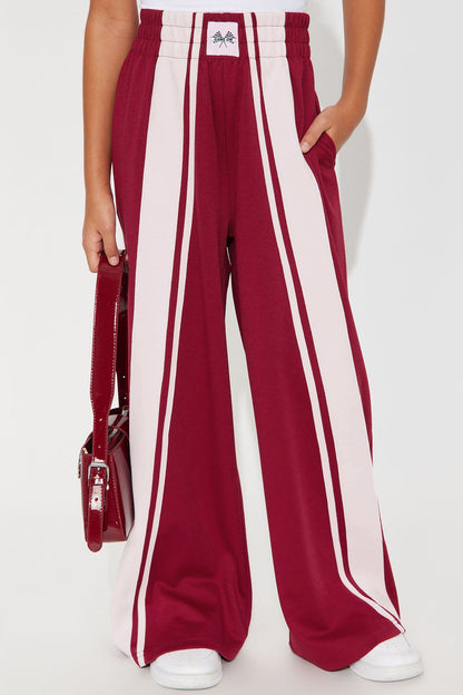 Mini Leyla Boxer Pant - Burgundy