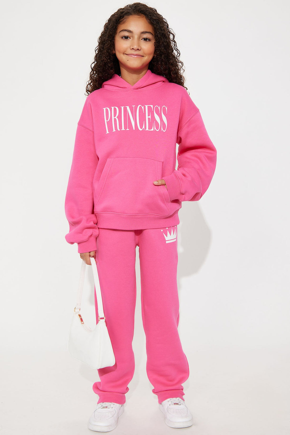 Family Goals Mini Princess Hoodie - Hot Pink