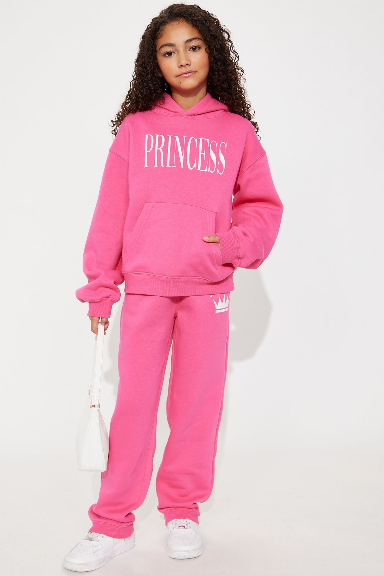 Family Goals Mini Princess Jogger Pant - Hot Pink