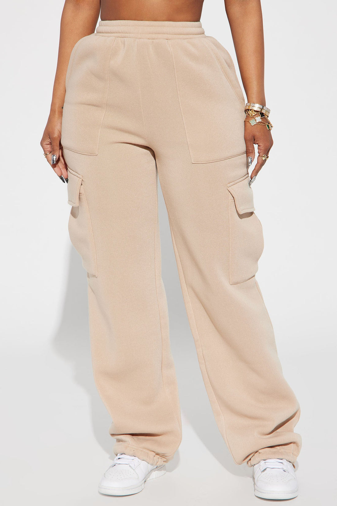 Tessa Fleece Lounge Jogger - Sand