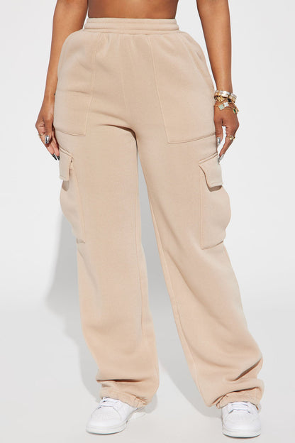Tessa Fleece Lounge Jogger - Sand