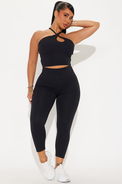 Flexibility Super Soft Capri Active Legging - Black