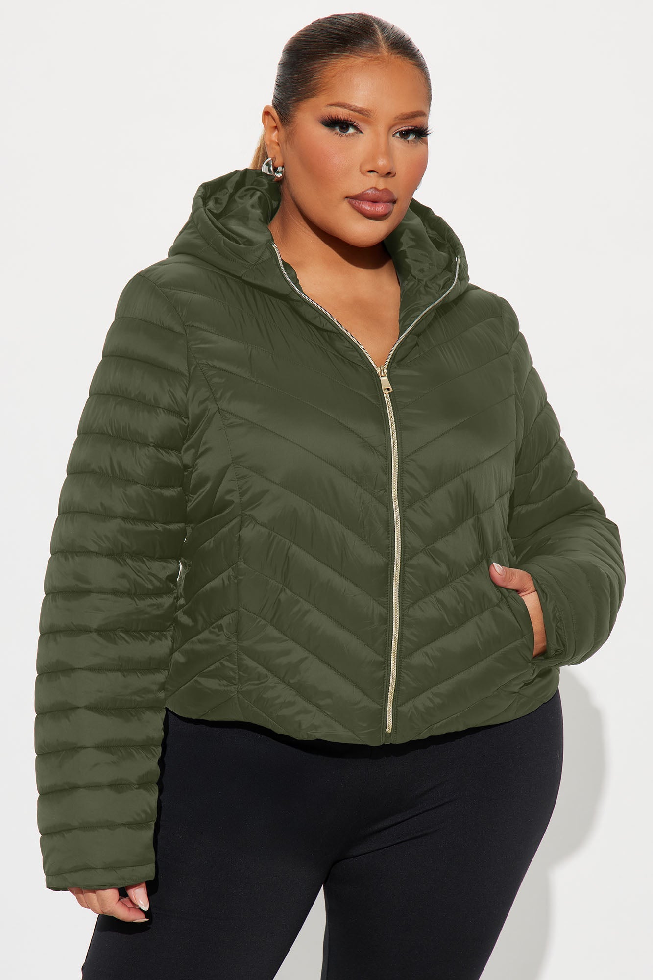 Cold Times Puffer Jacket - Olive