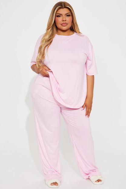 Relax Mood PJ Pant Set - Pink